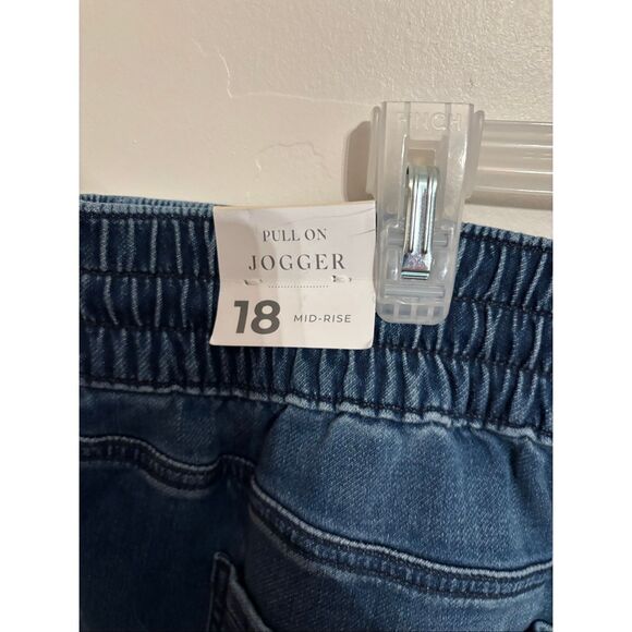 Lane Bryant Pul-On Cloud Knot Jogger Size 18 Dark Wash Knit Denim NWT - Picture 8 of 9